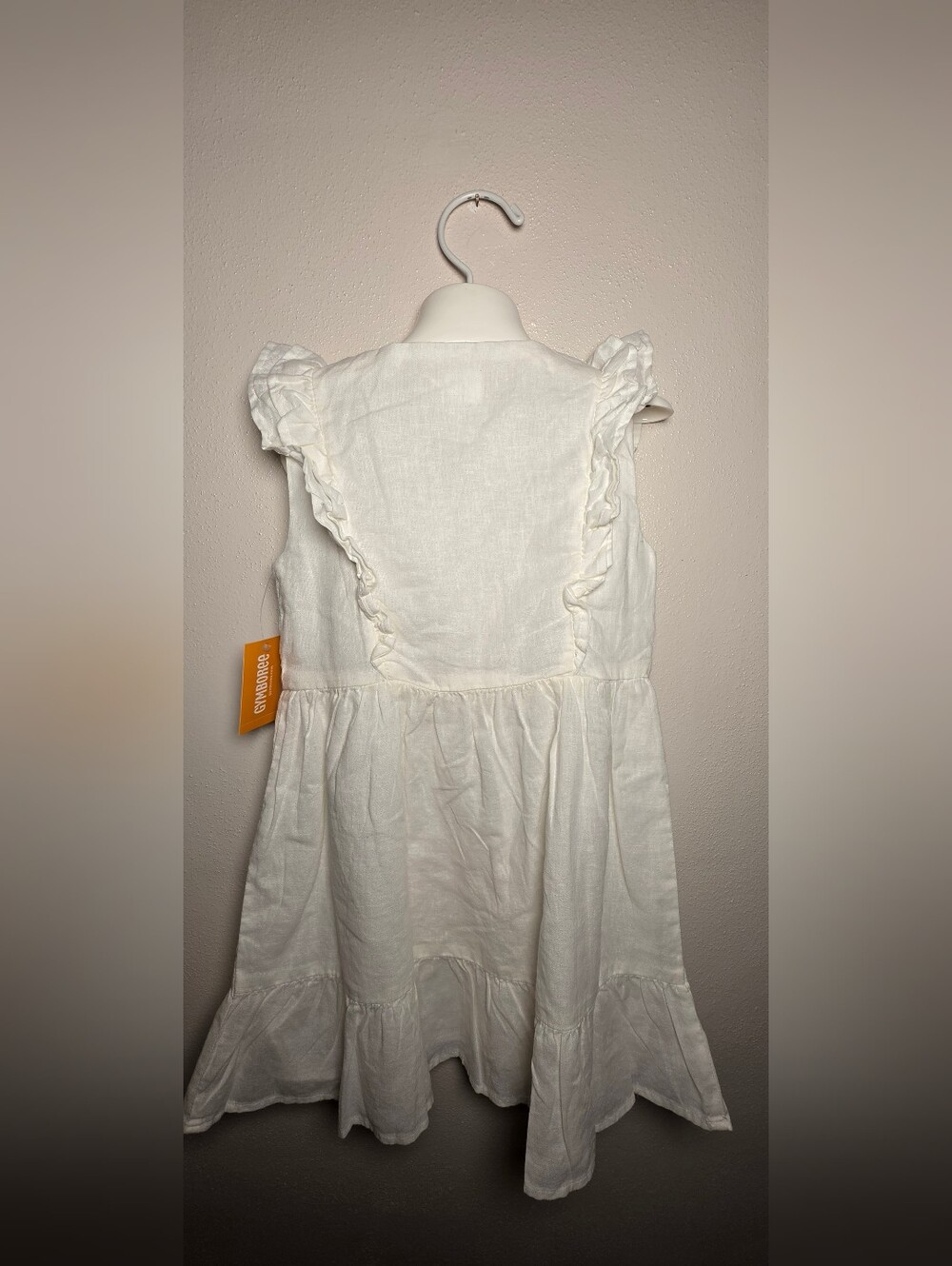 Gymboree Cream Button-Front Ruffle Dress - Picture 4 of 7